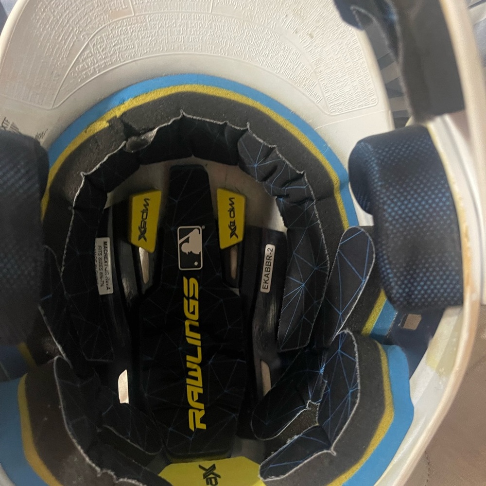 Baseball rawlings jaw guard helmet